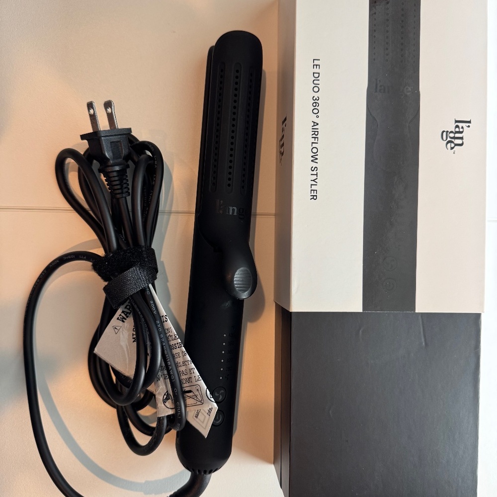 L'ange Le Duo 360 Airflow Styler Curler and Straightener - Black